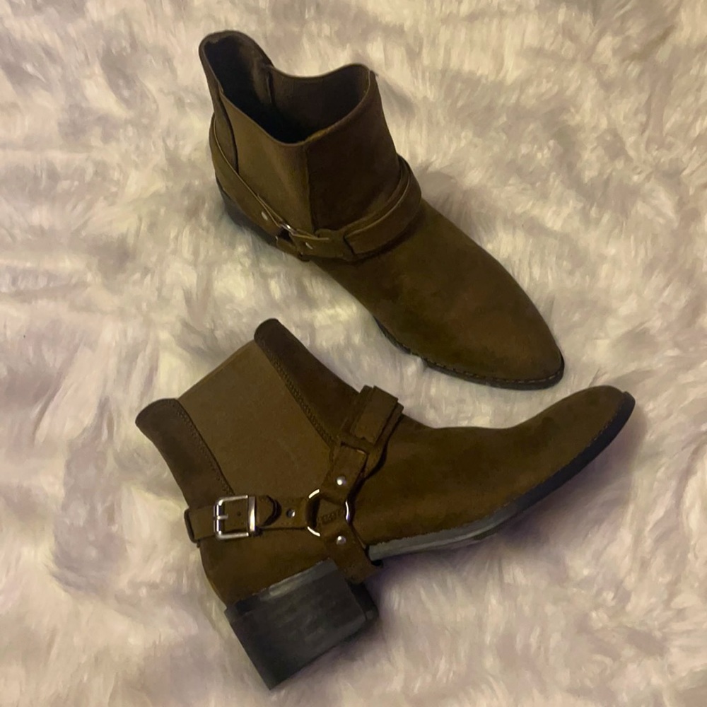 Olive Green Booties